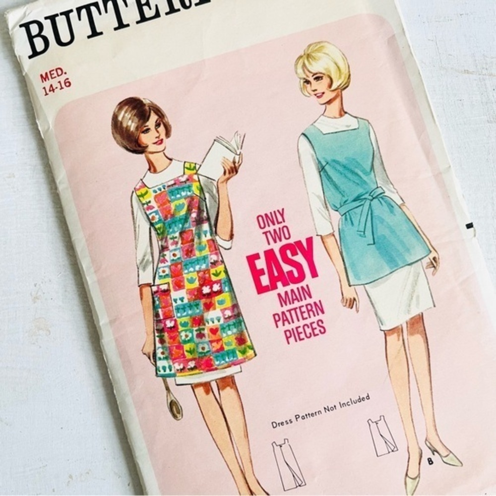 [Butterick] Vintage Sewing Pattern Apron 4166 Size 14-16